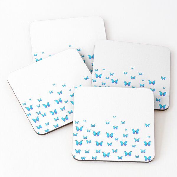 Item preview, ABSTRACT BLUE PATTERNS BLUE BUTTERFLY ART designed and sold by sharlesart.