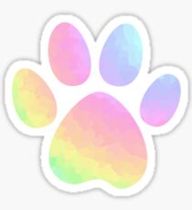 Pegatina Crystal Rainbow Pastel Dog Paw
