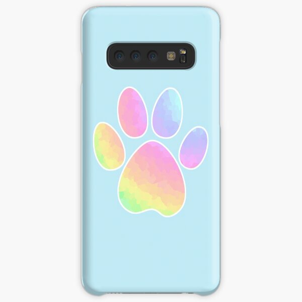 Crystal Rainbow Pastel Dog Paw Samsung Galaxy Snap Case