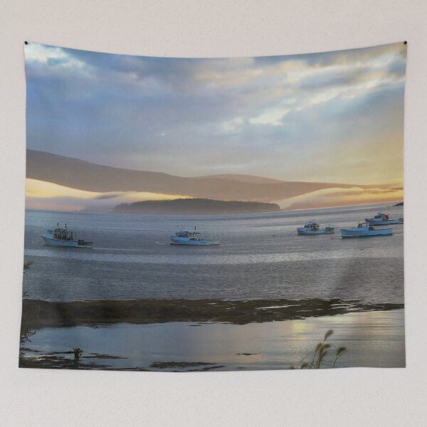 Item preview, boats at sunset designed and sold by Campbell Gallery.