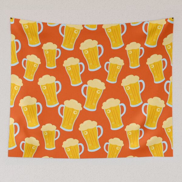 Item preview, beer on glass seamless pattern designed and sold by werezu.