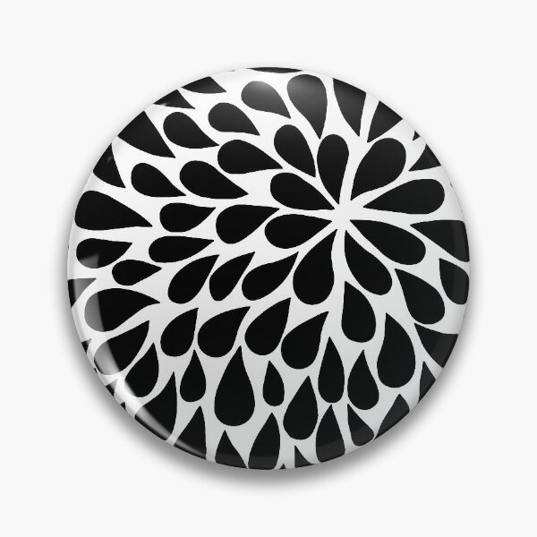 Item preview, Pinched flower Droplets black designed and sold by REFCreative.
