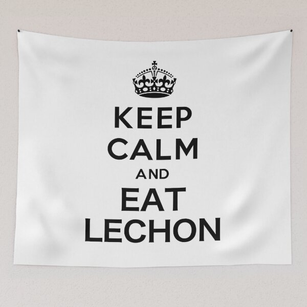 Item preview, Keep calm and eat lechon - Funny Filipino Design designed and sold by mjdragonfly.