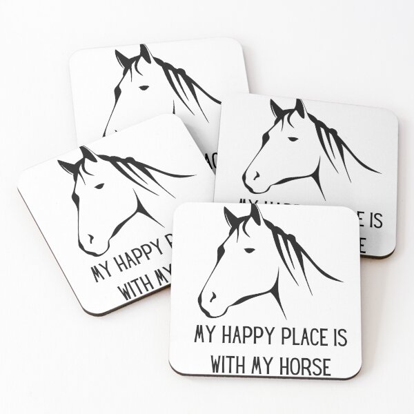 Item preview, MY HAPPY PLACE IS WITH MY HORSE designed and sold by downtowndarby.