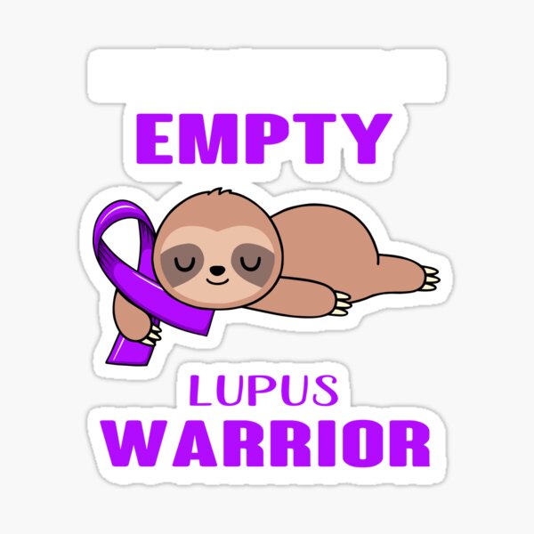 Funny Mostly Running On Empty Lupus Warrior Sticker