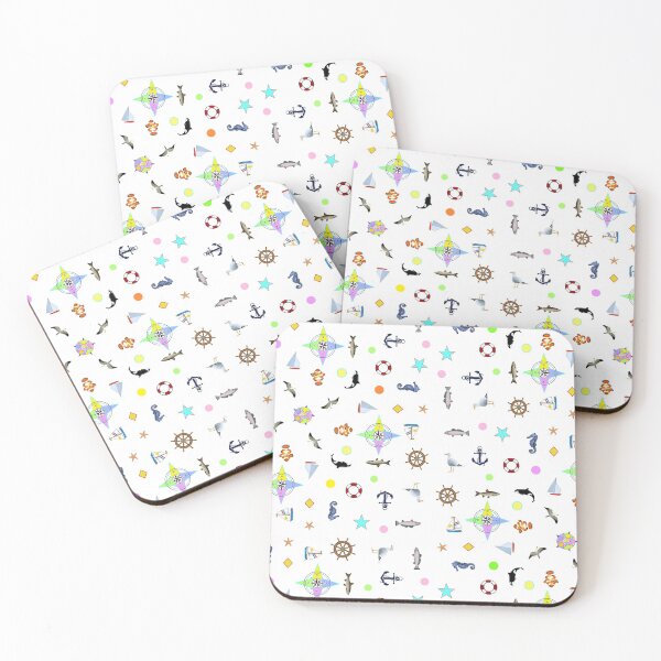 Item preview, Nautical Print Pattern on White designed and sold by DanBaran.