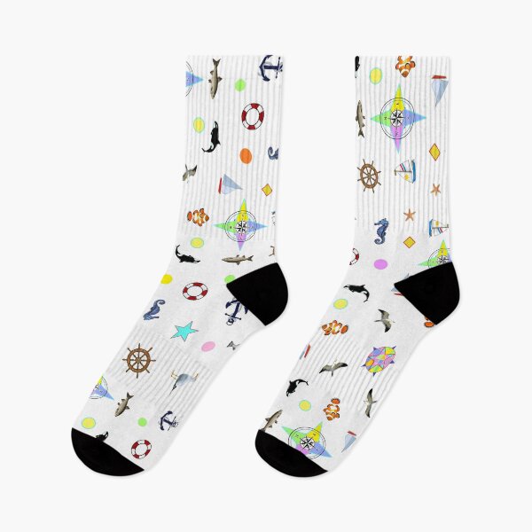 Item preview, Nautical Print Pattern on White designed and sold by DanBaran.