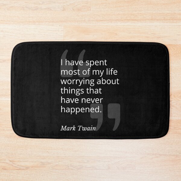 Item preview, Spent Most of My Life Worrying Mark Twain Quotation designed and sold by Primal Frog.