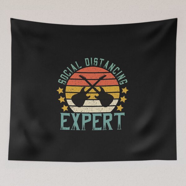 Item preview, Vintage Funny Guitar Social Distancing Expert designed and sold by DreamColor.