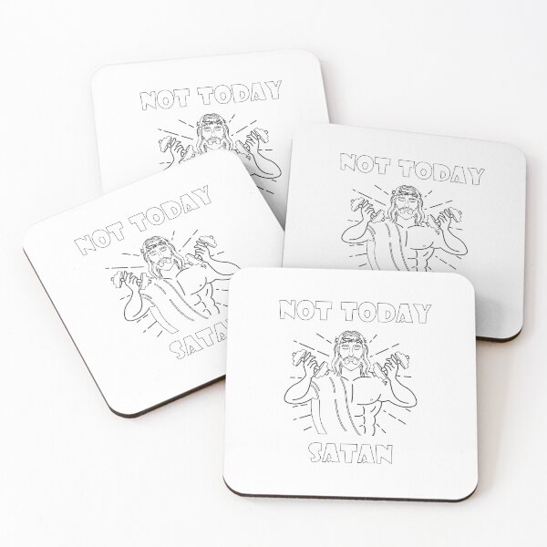Item preview, Funny Not Today Satan Jesus Christ Weightlifting Christianity designed and sold by Matt Ballinger.