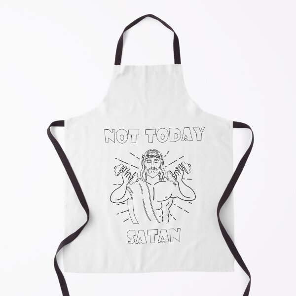Item preview, Funny Not Today Satan Jesus Christ Weightlifting Christianity designed and sold by Matt Ballinger.