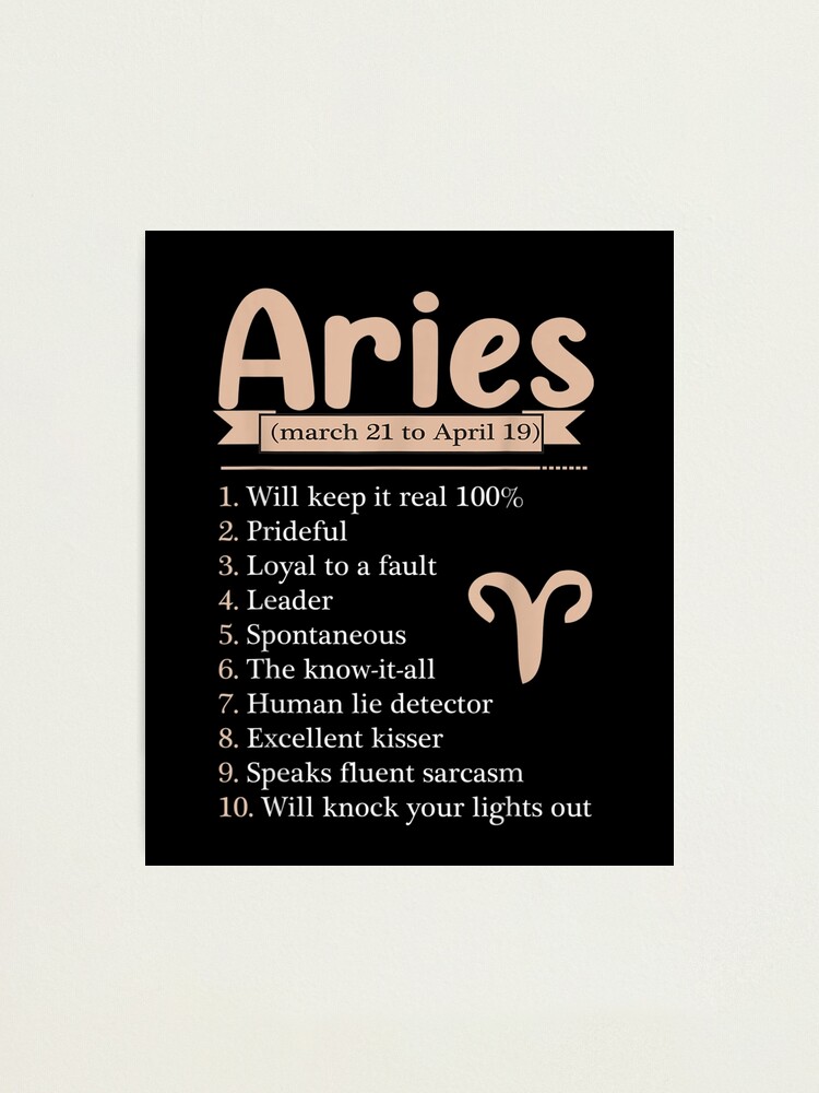 Aries Zodiac Sign Astrology March April Birthday 1