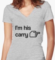 I'm His Carry Women's Fitted V-Neck T-Shirt