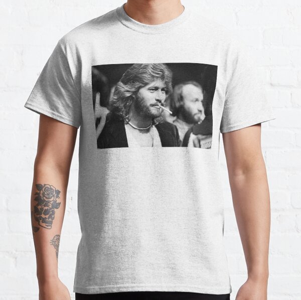 BLACK AND WHITE OM BARRY GIBB barry-gibb-bee-gees Classic T-Shirt