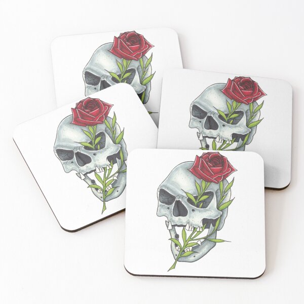 Item preview, Rose piercing through the Skull designed and sold by Kassidy McManus.