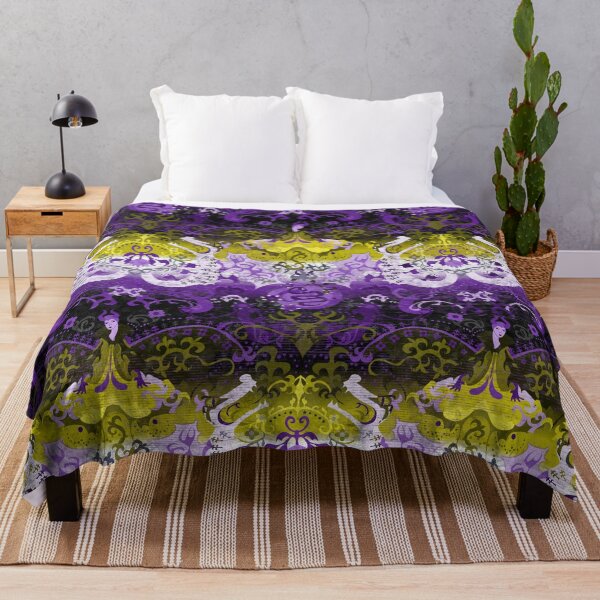 Item preview, Non-binary Dragon Damask -- NonBinary Pride Flag Colors designed and sold by ArgyleImp.