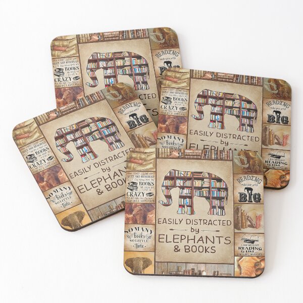 Item preview, Easily Distracted By Elephants And Books gigapixel designed and sold by Fufufuru.