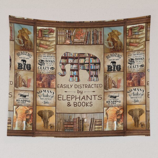 Item preview, Easily Distracted By Elephants And Books gigapixel designed and sold by Fufufuru.