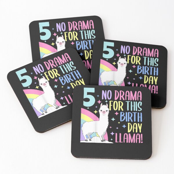 Item preview, Kids 5 Year Old 5th Llama Birthday Party No Drama Birthday Llama T-Shirt designed and sold by Lukifo-Super.