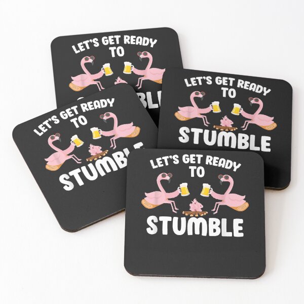 Item preview, Let's Get Ready To Stumble Camping Flamingo Beer Campfire T-Shirt designed and sold by Lukifo-Super.