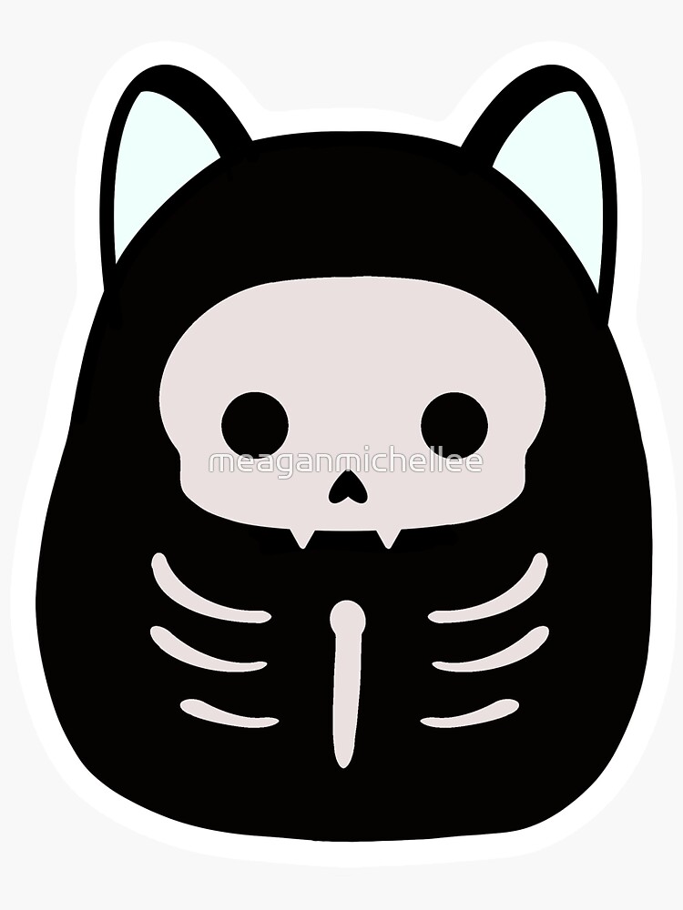 "Skully the Skeleton Cat Squishmallow " Sticker for Sale by