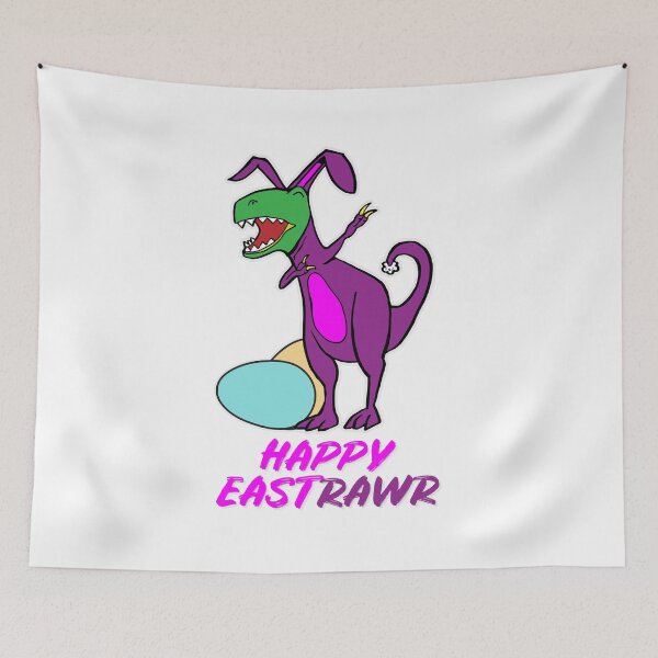 Item preview, Easter T Rex Dabbing Happy Eastrawr pink bunny suit designed and sold by friendly-fox.