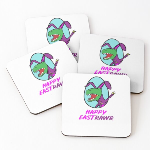 Item preview, Easter T Rex Dabbing Happy Eastrawr pink bunny suit in an egg designed and sold by friendly-fox.