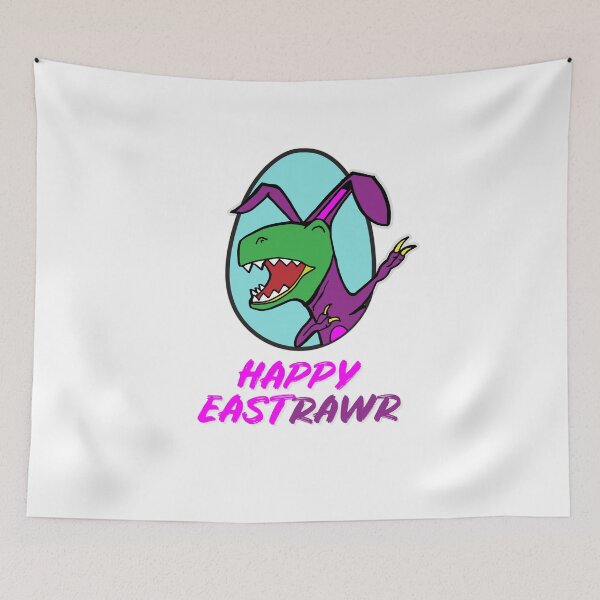 Item preview, Easter T Rex Dabbing Happy Eastrawr pink bunny suit in an egg designed and sold by friendly-fox.