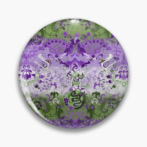 Item preview, Genderqueer Dragon Damask -- Genderqueer Pride Flag Colors designed and sold by ArgyleImp.