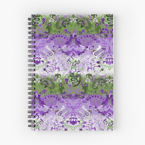 Item preview, Genderqueer Dragon Damask -- Genderqueer Pride Flag Colors designed and sold by ArgyleImp.