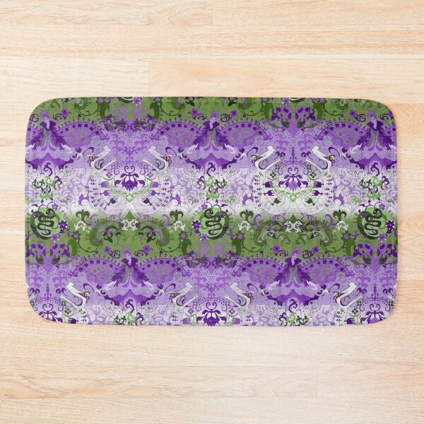 Item preview, Genderqueer Dragon Damask -- Genderqueer Pride Flag Colors designed and sold by ArgyleImp.