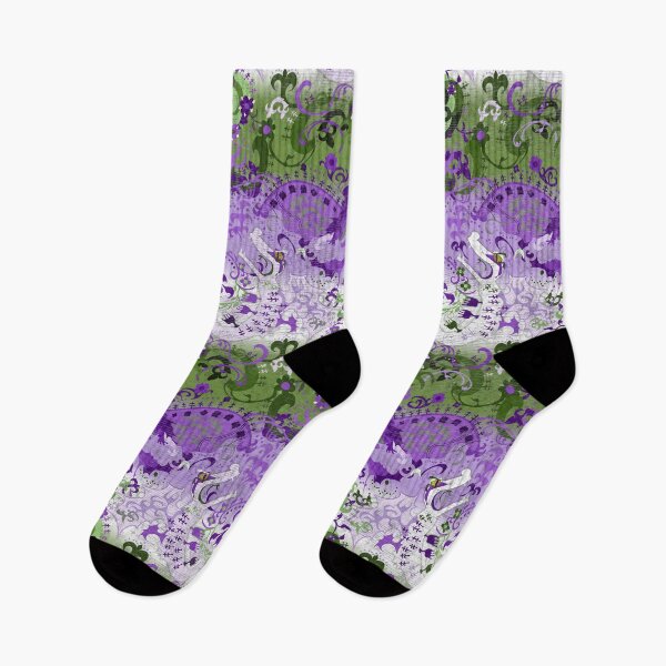 Item preview, Genderqueer Dragon Damask -- Genderqueer Pride Flag Colors designed and sold by ArgyleImp.