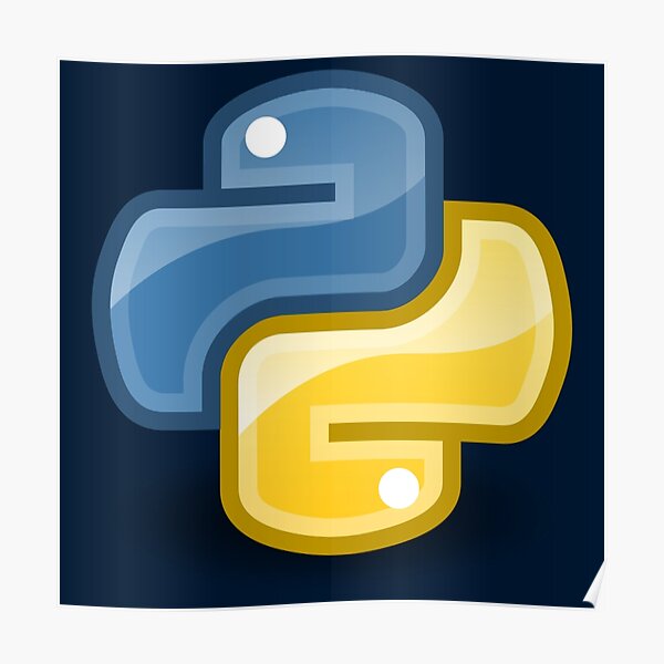"Python logo" Poster by UnitShifter | Redbubble
