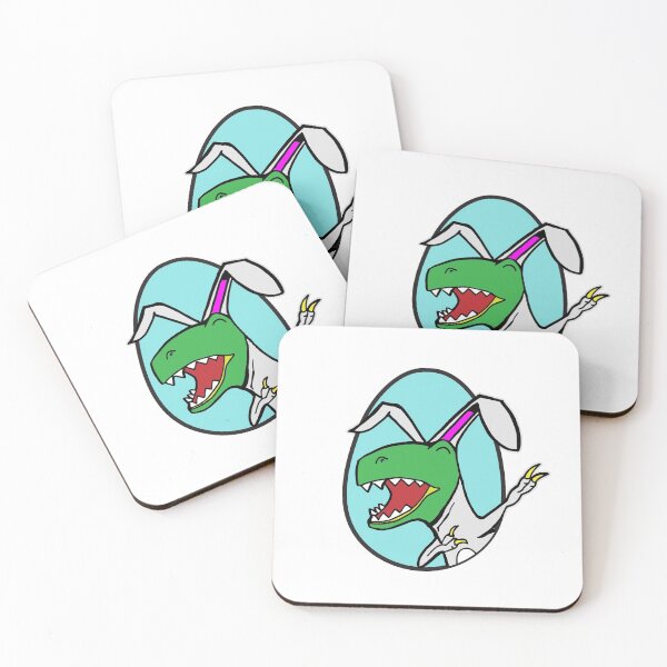 Item preview, Easter T Rex Dabbing Happy Eastrawr white bunny suit in an egg with no text designed and sold by friendly-fox.