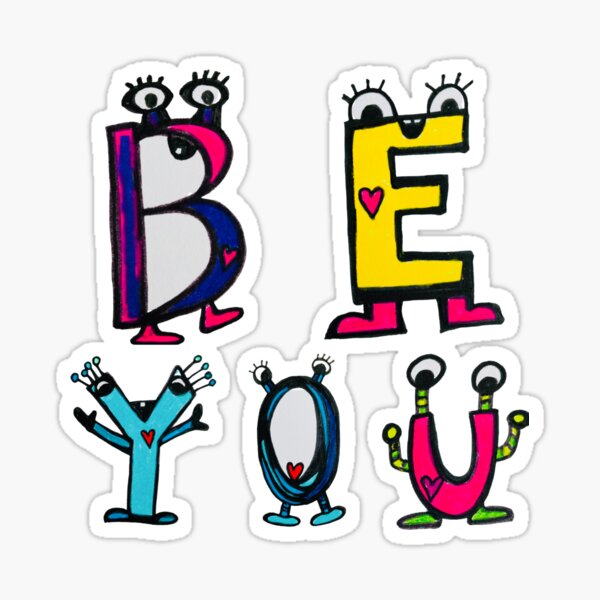 Wordbot: Be YOU! Sticker
