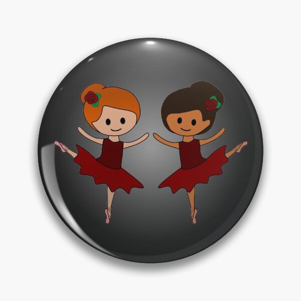 Item preview, Two Ballerina Girls in Red Tutus designed and sold by nutmegfairy.