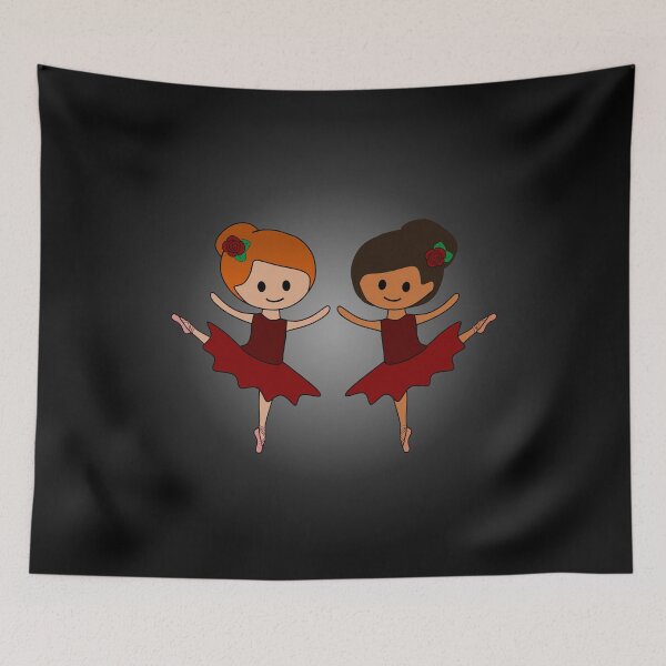 Item preview, Two Ballerina Girls in Red Tutus designed and sold by nutmegfairy.