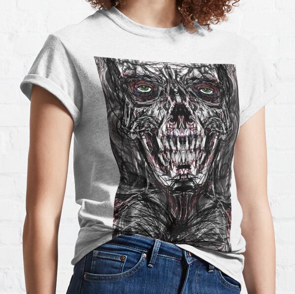 Trippy Skull Art Classic T-Shirt