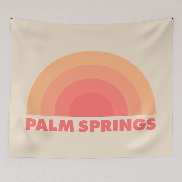 Item preview, Palm Springs Retro Rainbow Orange designed and sold by modeoftravel.