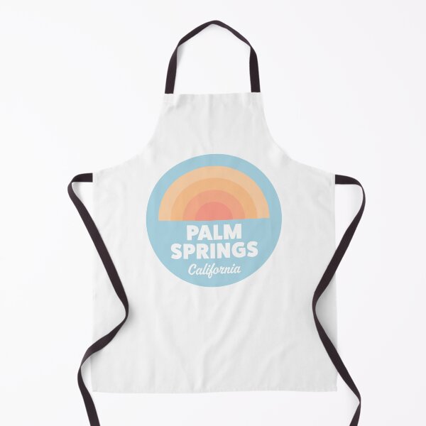 Item preview, Palm Springs California Retro Rainbow Blue Badge designed and sold by modeoftravel.