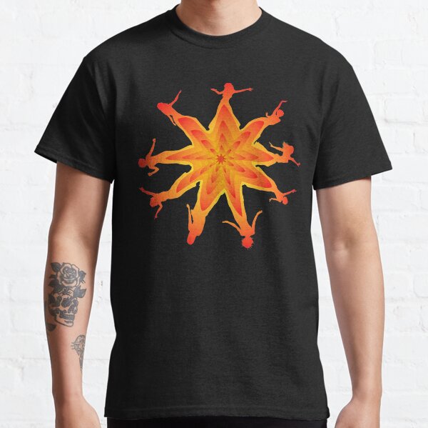 Dancing Girls. Star Corona Silhouette Red Fade Classic T-Shirt
