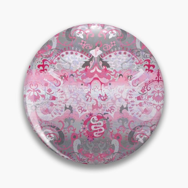 Item preview, Demigirl Dragon Damask -- Demigirl Pride Flag Colors designed and sold by ArgyleImp.
