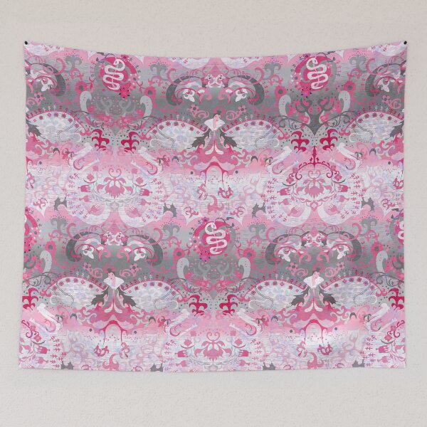 Item preview, Demigirl Dragon Damask -- Demigirl Pride Flag Colors designed and sold by ArgyleImp.