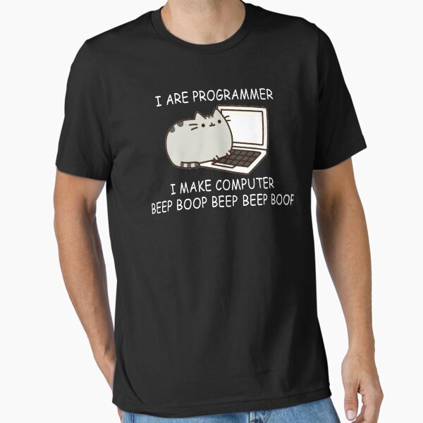 Item preview, I are programmer I make computer beep boop beep beep boop coder black shirt mug designed and sold by hoannguyen90.