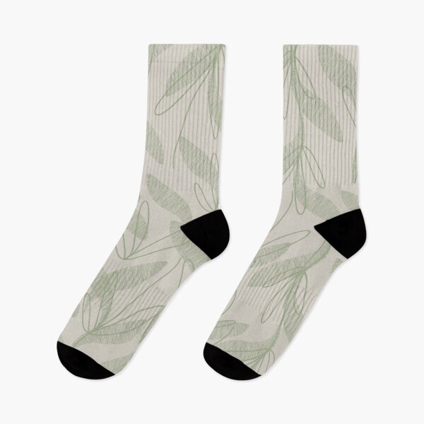 Item preview, Etched Leaves Floral Botanical Pattern in Sage Green and Beige designed and sold by kierkegaard.