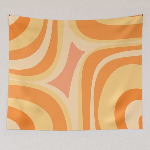 Item preview, Orange Groove Retro Abstract Pattern  designed and sold by kierkegaard.