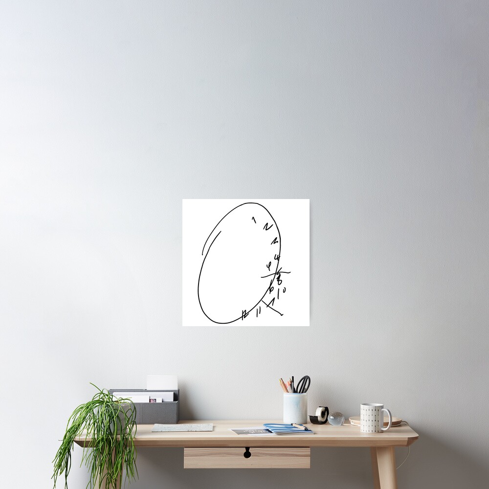 "CDT Clock Drawing Test Hannibal Clock Psychology Design" Poster