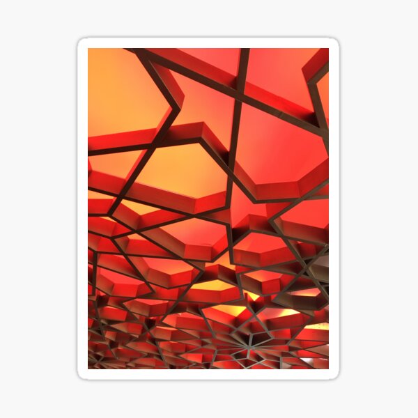 Red, Orange and Yellow abstract Sticker