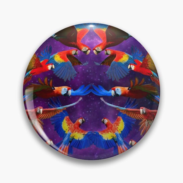 Item preview, Flock of Scarlet Macaws with Purple Galactic Background designed and sold by JungleVision.