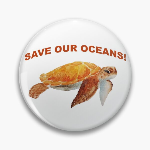 Item preview, save our oceans! Watercolour sea turtle painting designed and sold by rosiebeeston.